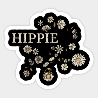 Hippie – Retro Floral Daisy Aesthetic Sticker
